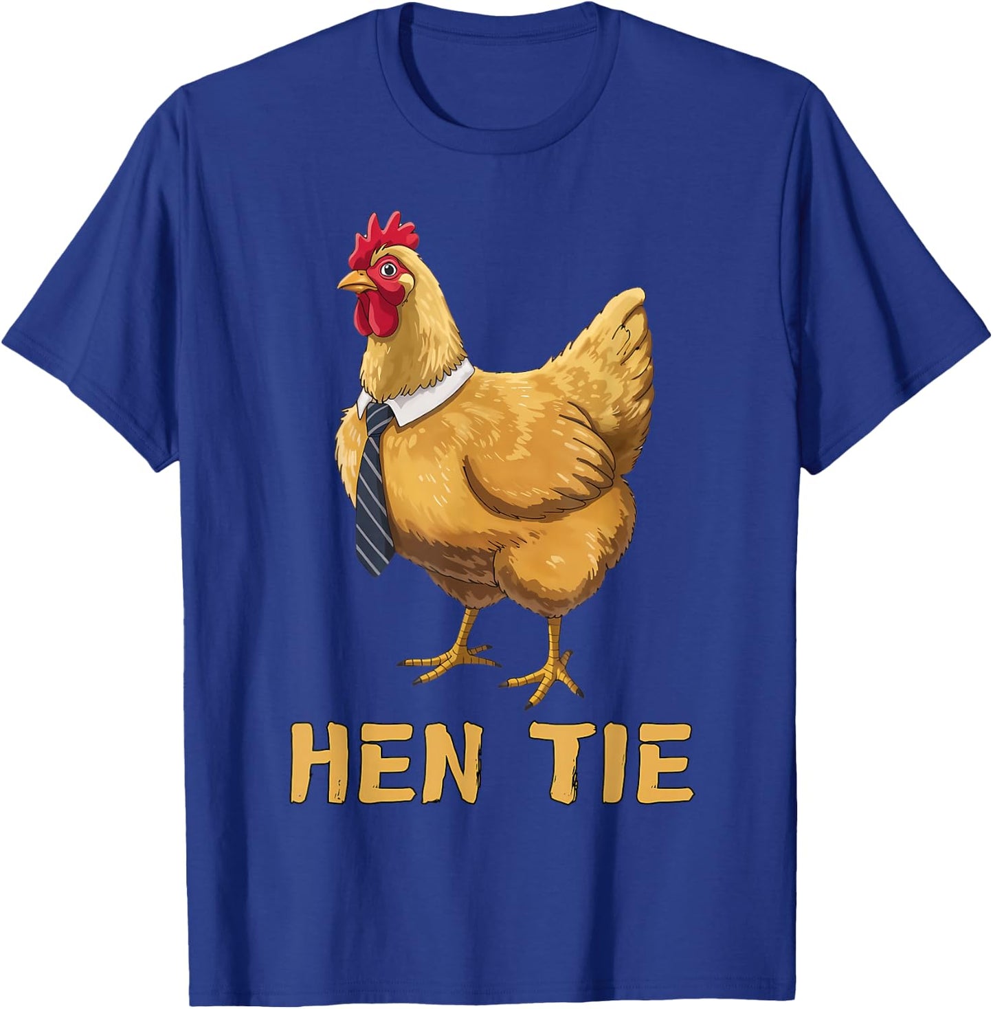 Hen Tie Funny Chicken Anime Lover Shirts Humor Graphic T-Shirt - T-Shirt | Royal