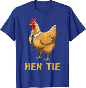 Hen Tie Funny Chicken Anime Lover Shirts Humor Graphic T-Shirt - T-Shirt | Royal