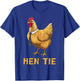 Hen Tie Funny Chicken Anime Lover Shirts Humor Graphic T-Shirt - T-Shirt | Royal