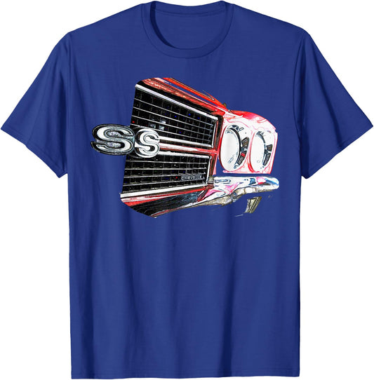 1970 70 Chevelle SS Half Grill Trending Chevys Muscle Car T-Shirt - T-Shirt | Royal