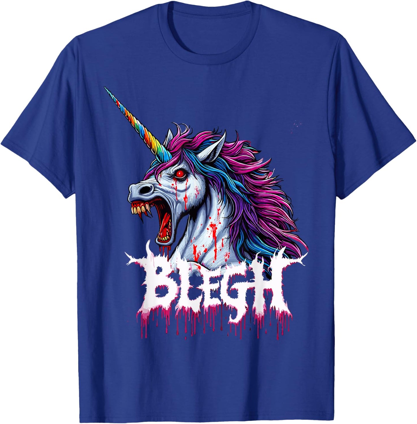 Metal Unicorn Blegh T-Shirt - T-Shirt | Royal