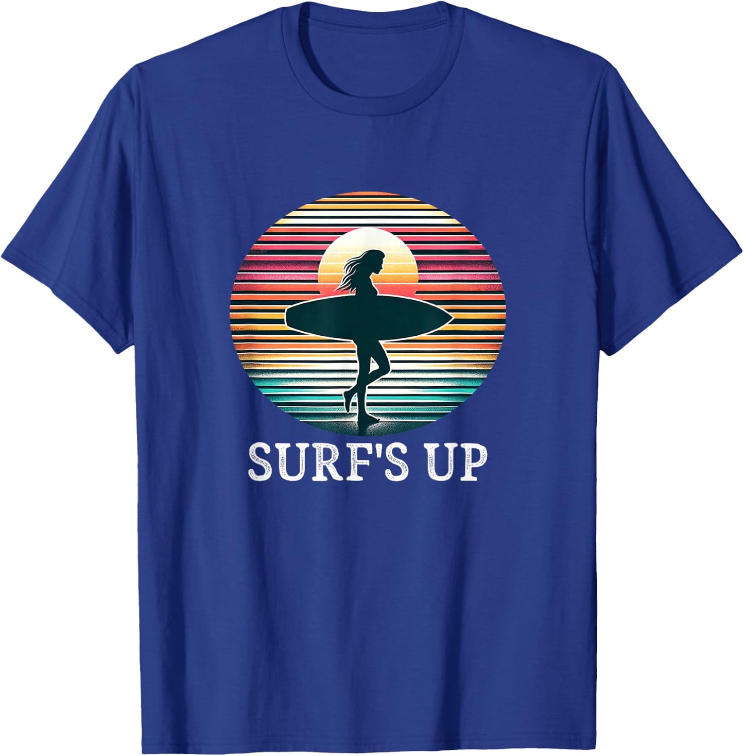 Surf's Up - Surfer Girl - Vintage Style T-Shirt - T-Shirt | Royal