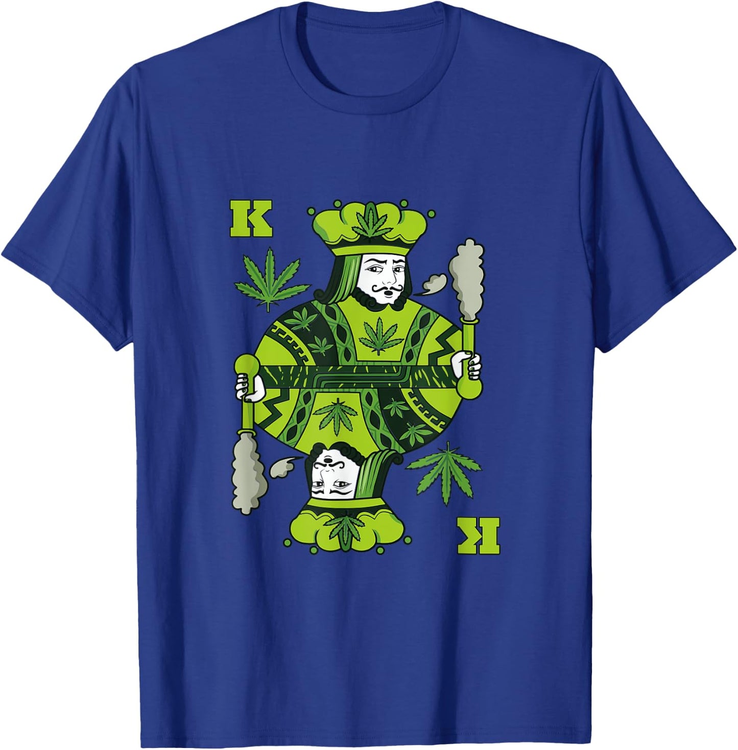 King of Weed Playing Card Pot Smoker Marijuana 420 T-Shirt - T-Shirt | Royal