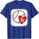 Bleached Custom Baseball Mom Number 11 Heart for Mom T-Shirt - T-Shirt | Royal
