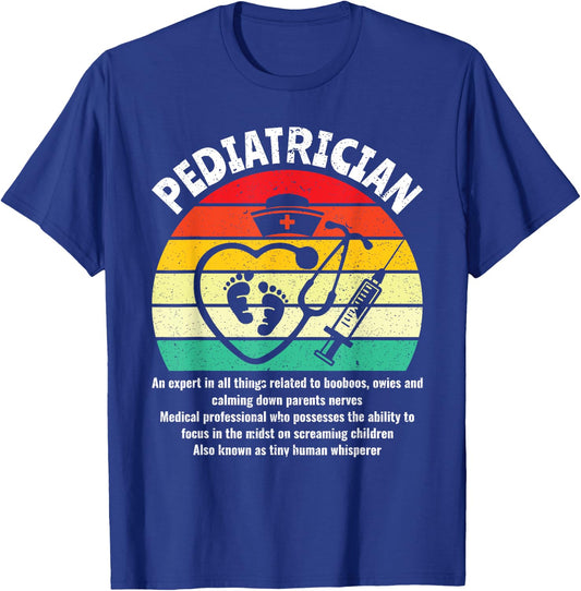 Funny Paediatrician Definition Pediatrician Nurse T-Shirt - T-Shirt | Royal