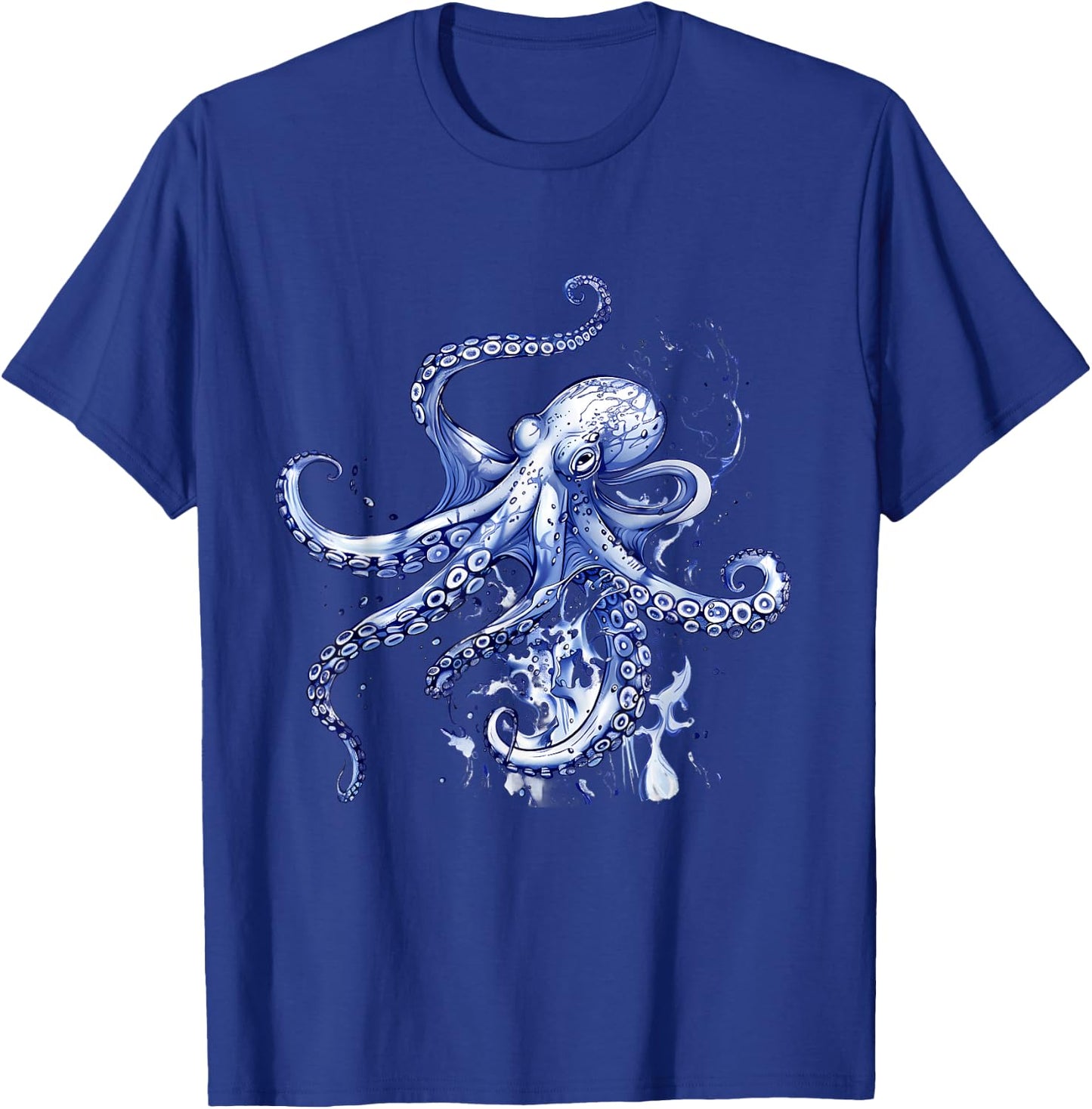 Octopus Ocean Sea Animal Marine Mammal Sea Creature Motif T-Shirt - T-Shirt | Royal