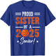 Proud SISTER of 2025 Senior Graduation Basketball Player T-Shirt - T-Shirt | Royal