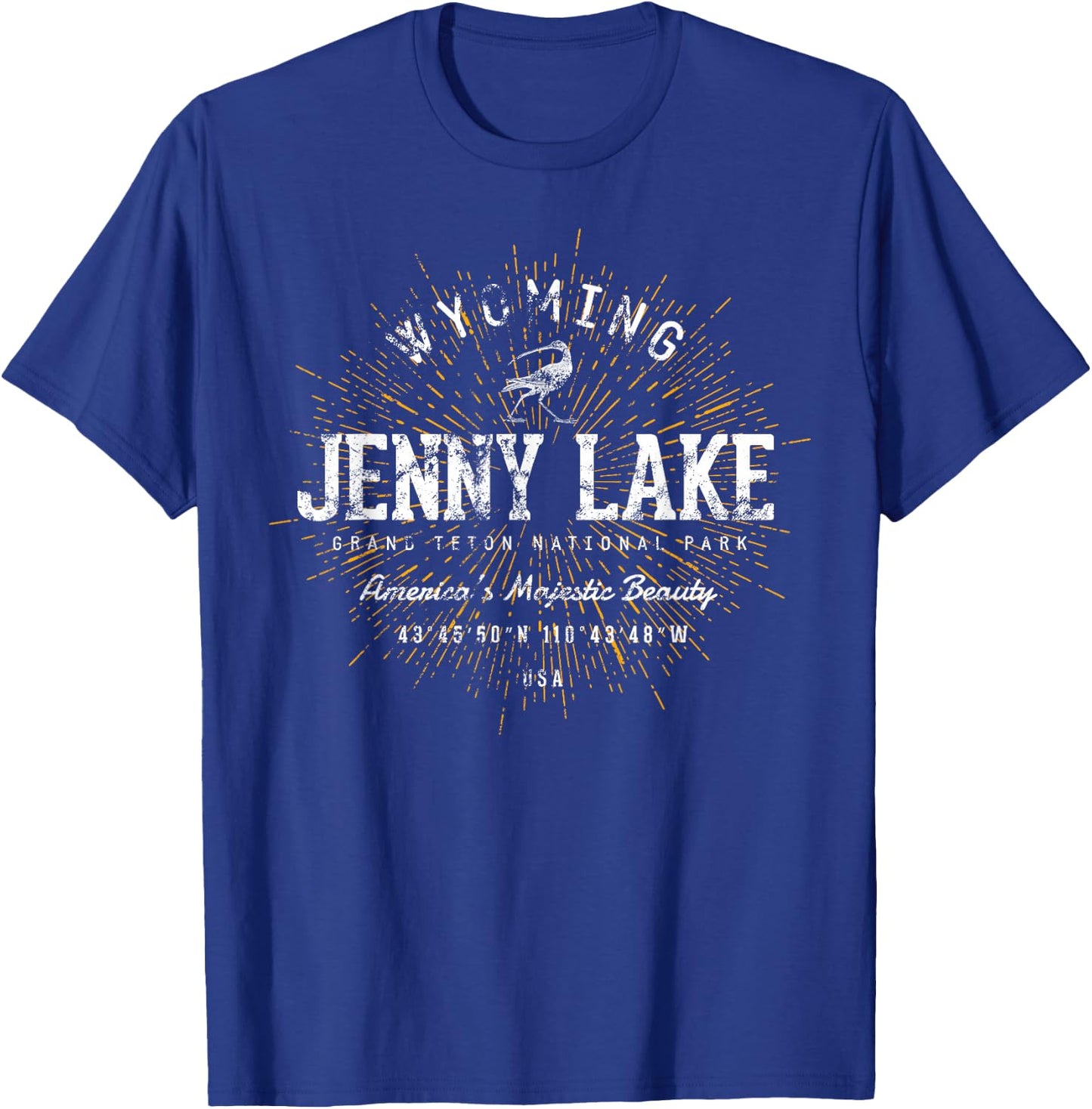 Retro Style Vintage Jenny Lake T-Shirt - T-Shirt | Royal