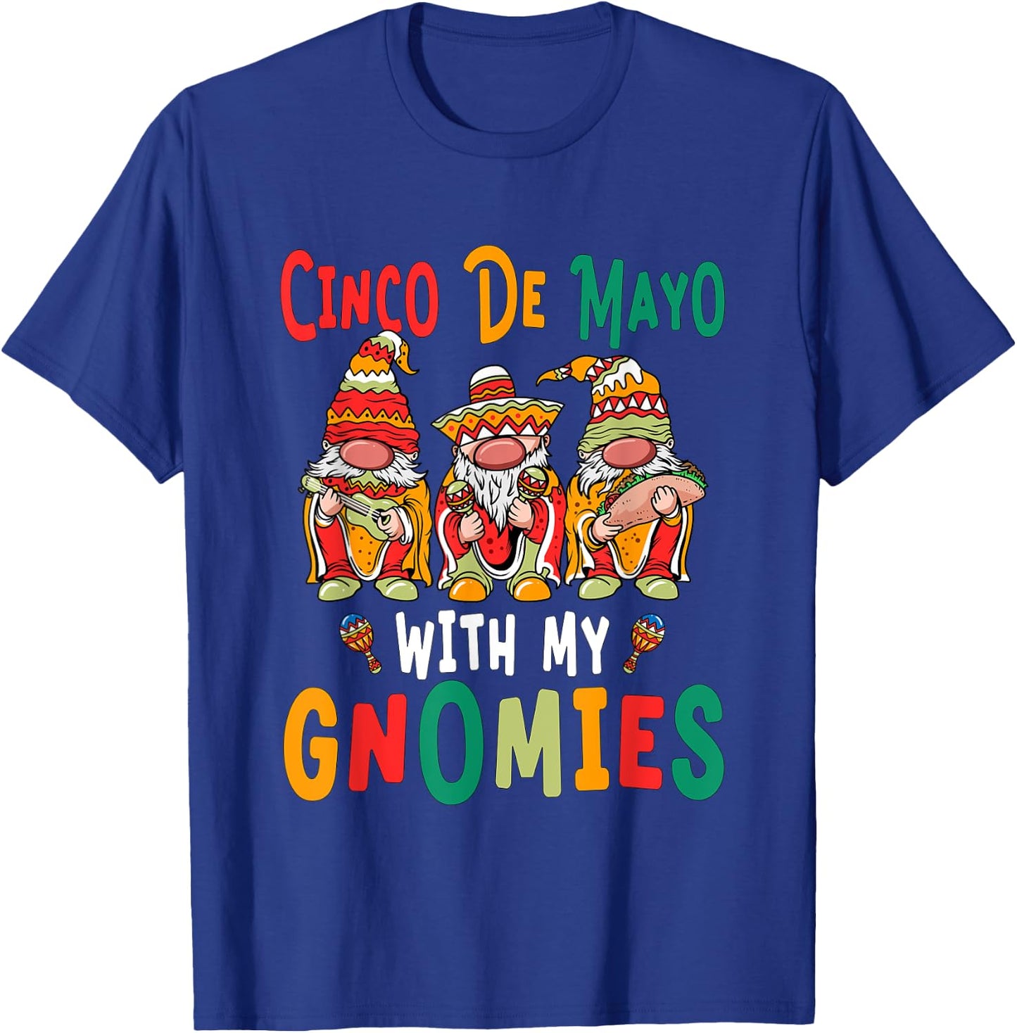 Mexico Holiday Children Gnome Cingo De Mayo With My Cnomies T-Shirt - T-Shirt | Royal
