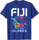 Fiji Islands Sea Turtle Flowers Scuba Diving Surfer Souvenir T-Shirt - T-Shirt | Royal