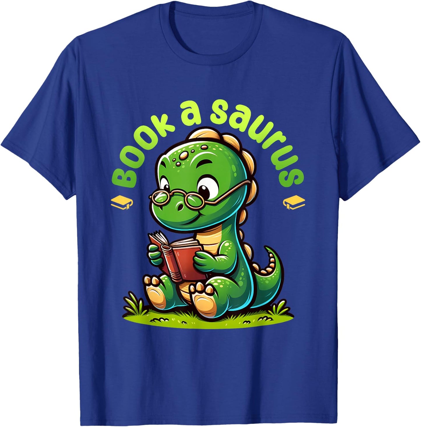 Book A Saurus Bookasaurus Dinosaur Book Girls Boys Toddler T-Shirt - T-Shirt | Royal