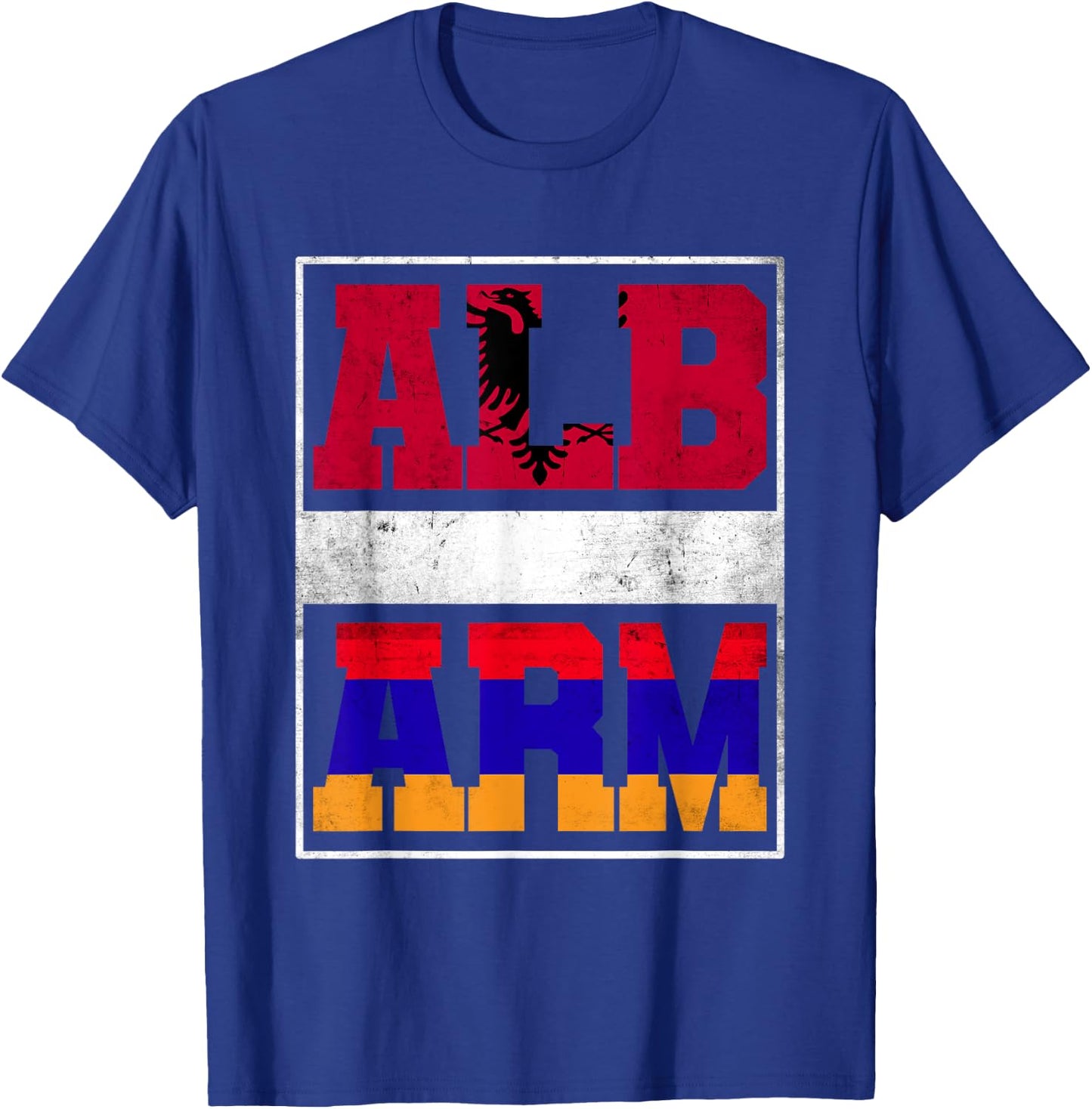 Albania and Armenia Mix Heritage Albanian Armenian Roots T-Shirt - T-Shirt | Royal