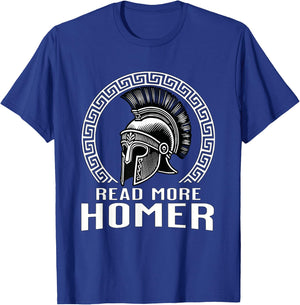Homer Iliad and Odyssey Greek History Read More Homer T-Shirt - T-Shirt | Royal