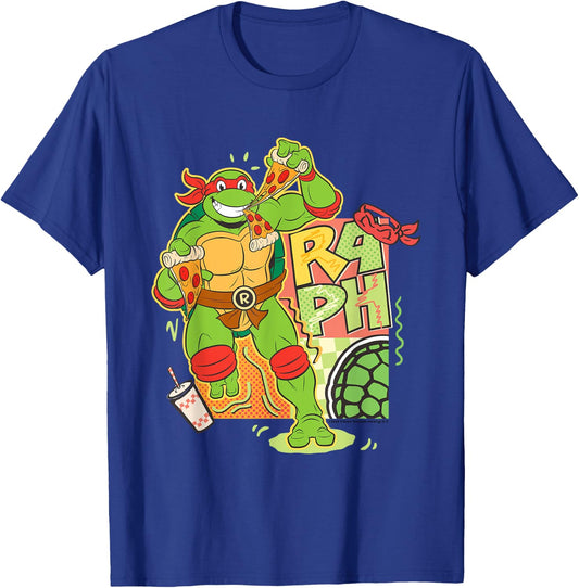 Teenage Mutant Ninja Turtles Raphael Pizza T-Shirt - T-Shirt | Royal