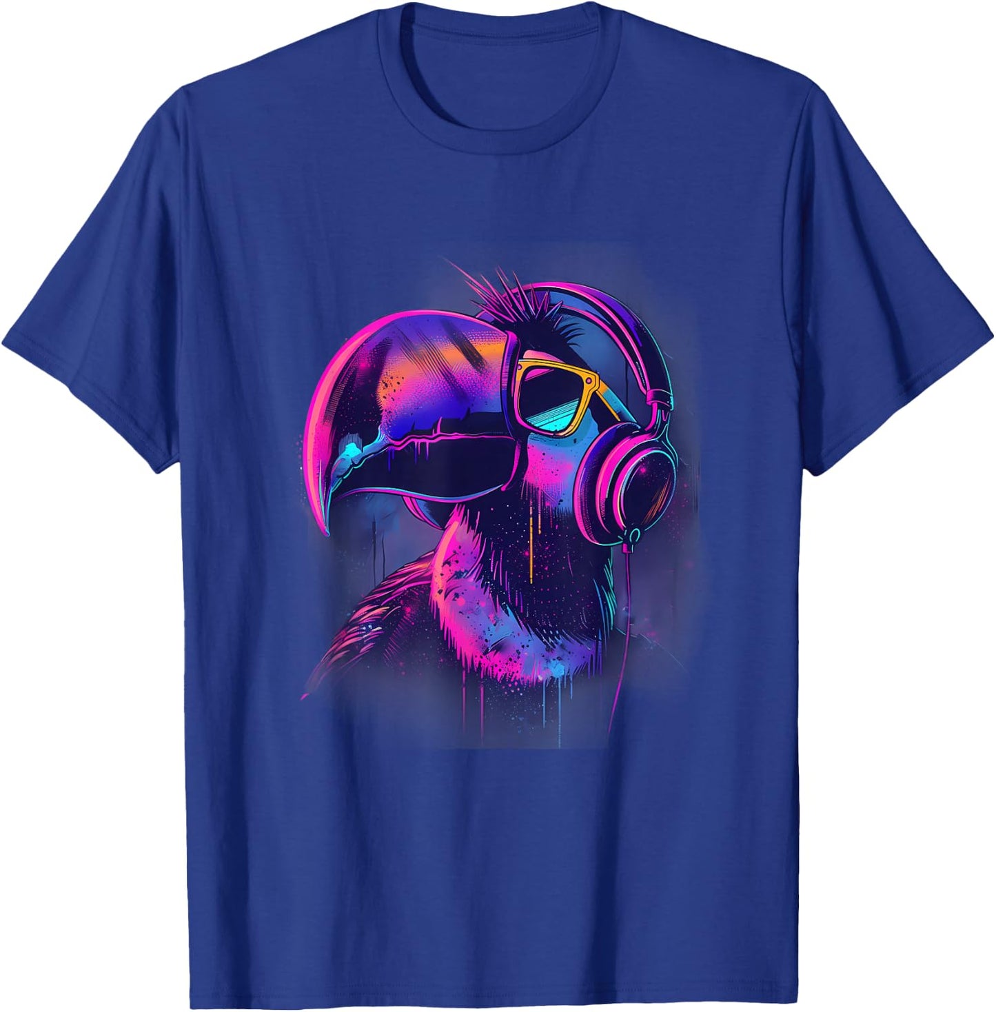 Toucan Music DJ Music Headphones Dance Club Beatmaker Techno T-Shirt - T-Shirt | Royal