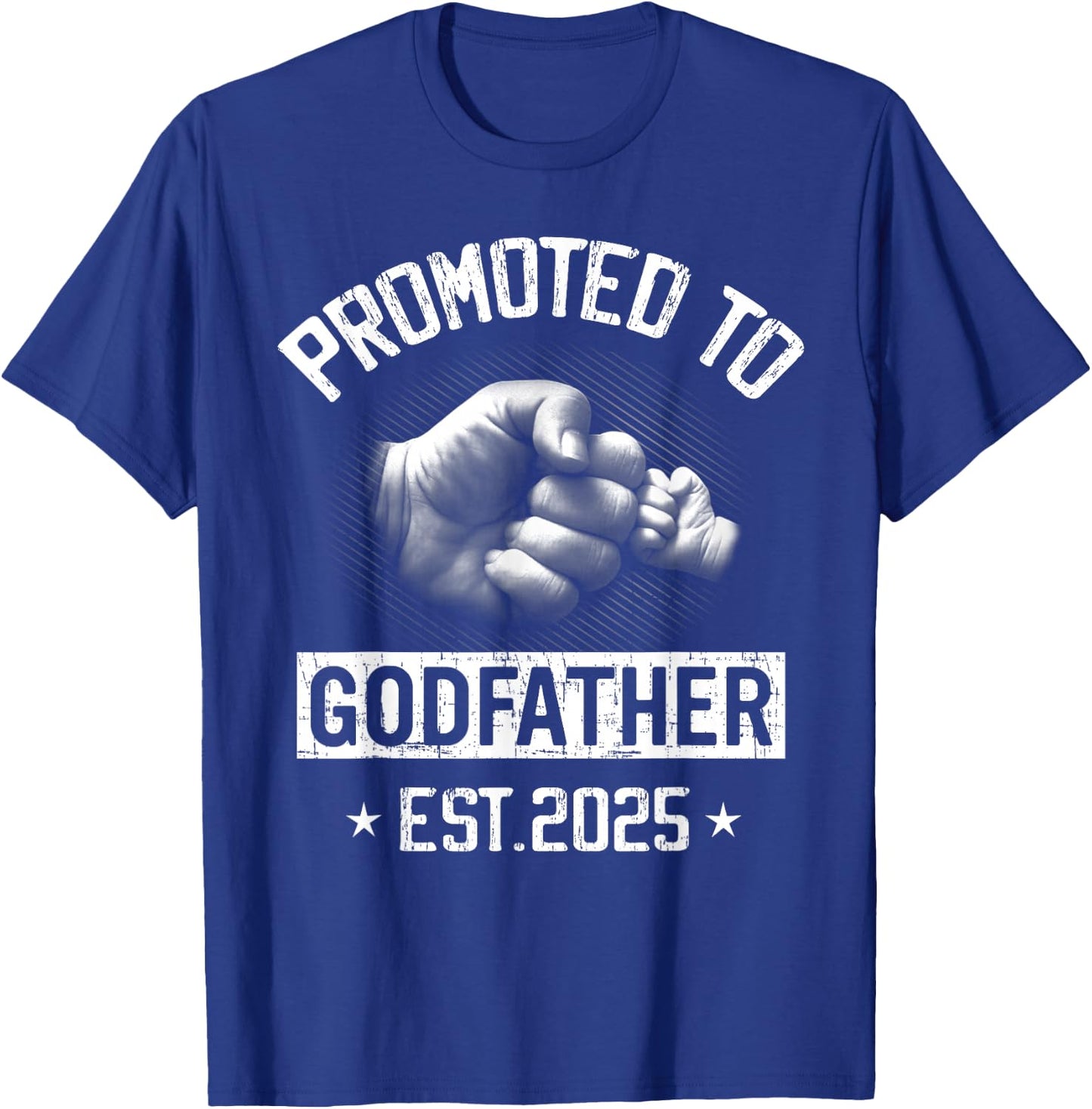 Promoted To Godfather Est 2025 Pregnancy Announcement T-Shirt - T-Shirt | Royal