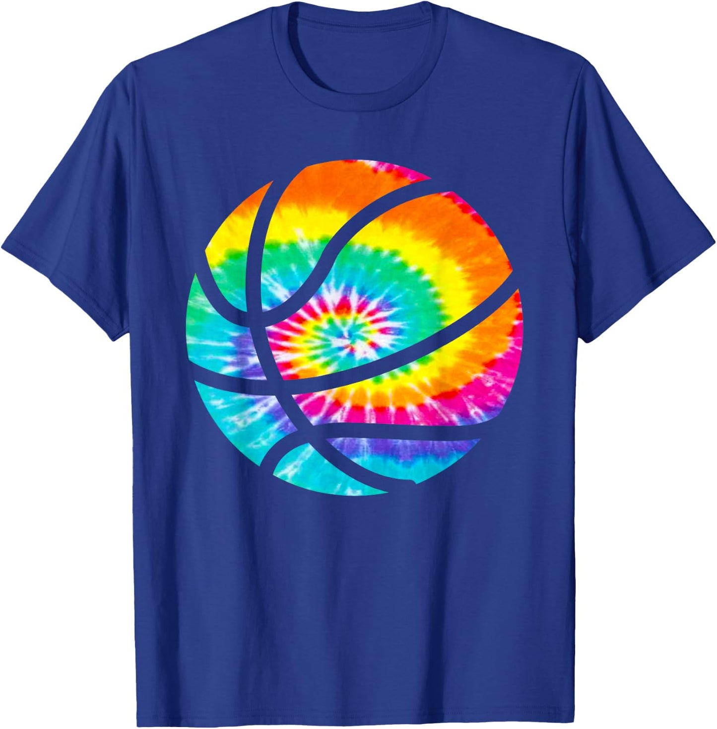 Basketball Tie Dye Shirt - Rainbow Trippy Hippie Shirt T-Shirt - T-Shirt | Royal