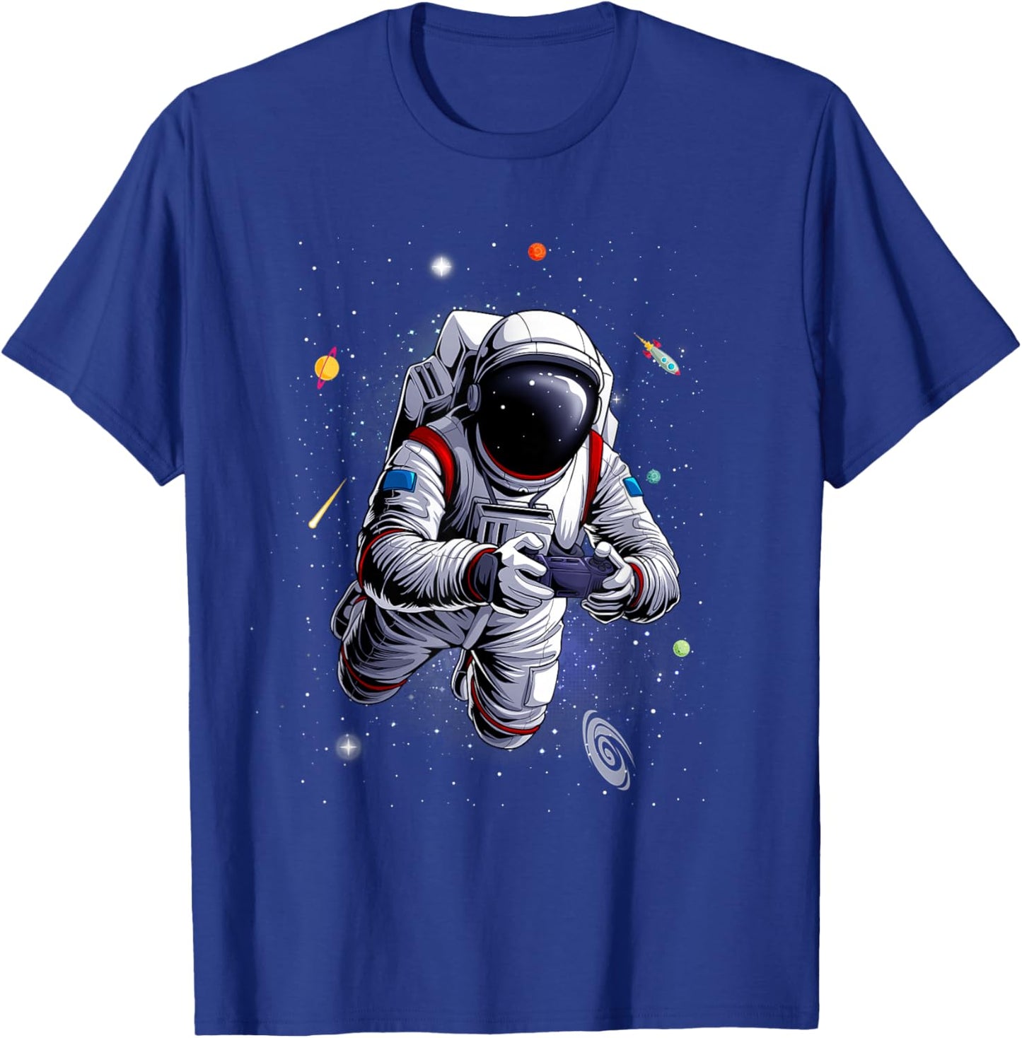 Cool Astronaut Art for Kids Boys Men Space Themed Galaxy T-Shirt - T-Shirt | Royal
