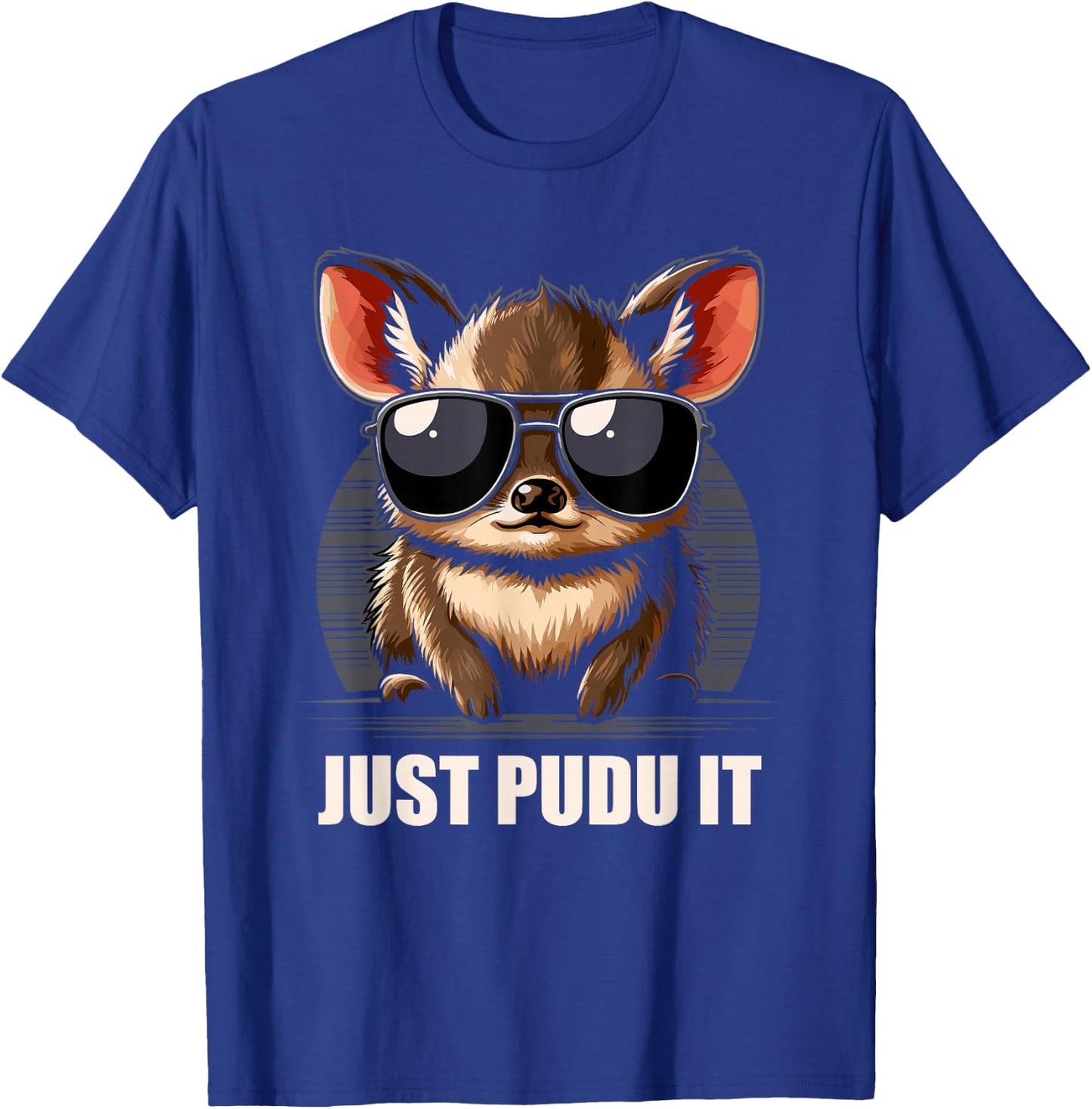 Cute Pudu Deer South America cartoon deer nature gift T-Shirt - T-Shirt | Royal