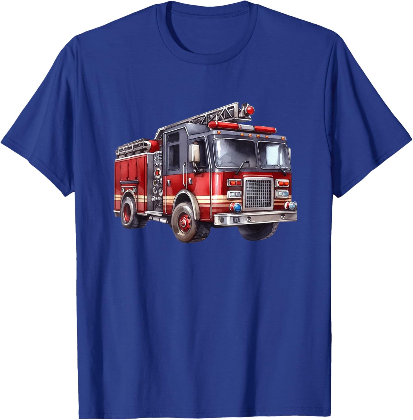 Fire Truck design for Trucker trailer Ladder T-Shirt - T-Shirt | Royal