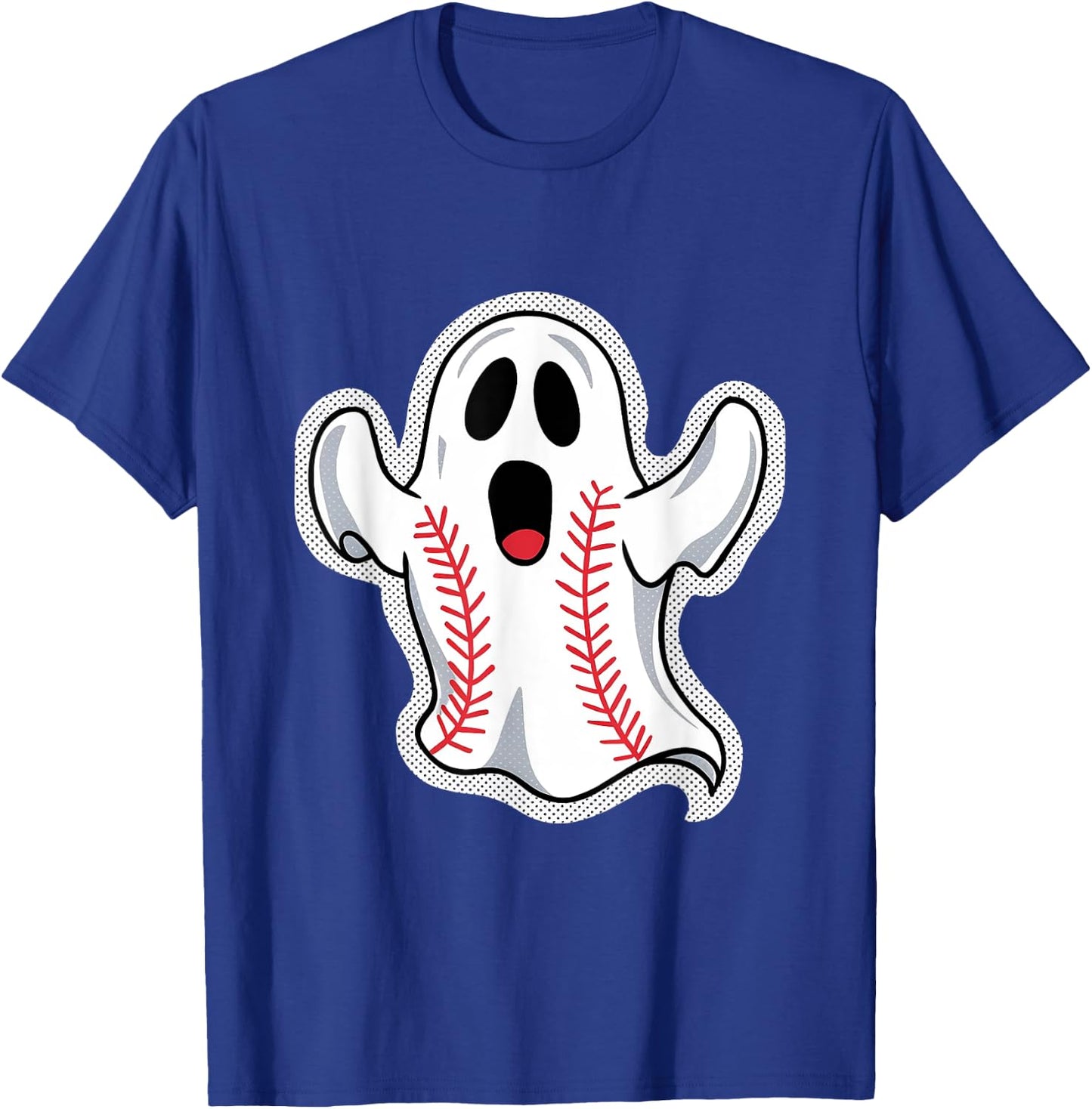 Halloween costume of a baseball ghost baseball lover T-Shirt - T-Shirt | Royal
