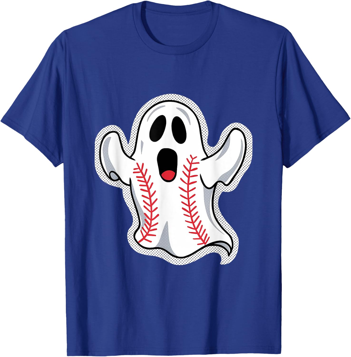 Halloween costume of a baseball ghost baseball lover T-Shirt - T-Shirt | Royal