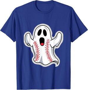 Halloween costume of a baseball ghost baseball lover T-Shirt - T-Shirt | Royal
