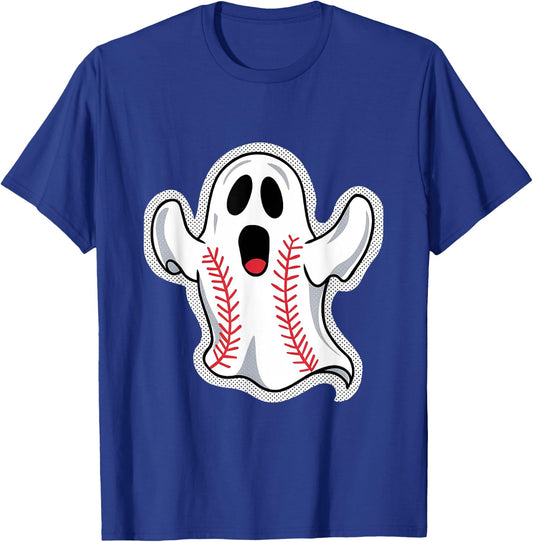 Halloween costume of a baseball ghost baseball lover T-Shirt - T-Shirt | Royal