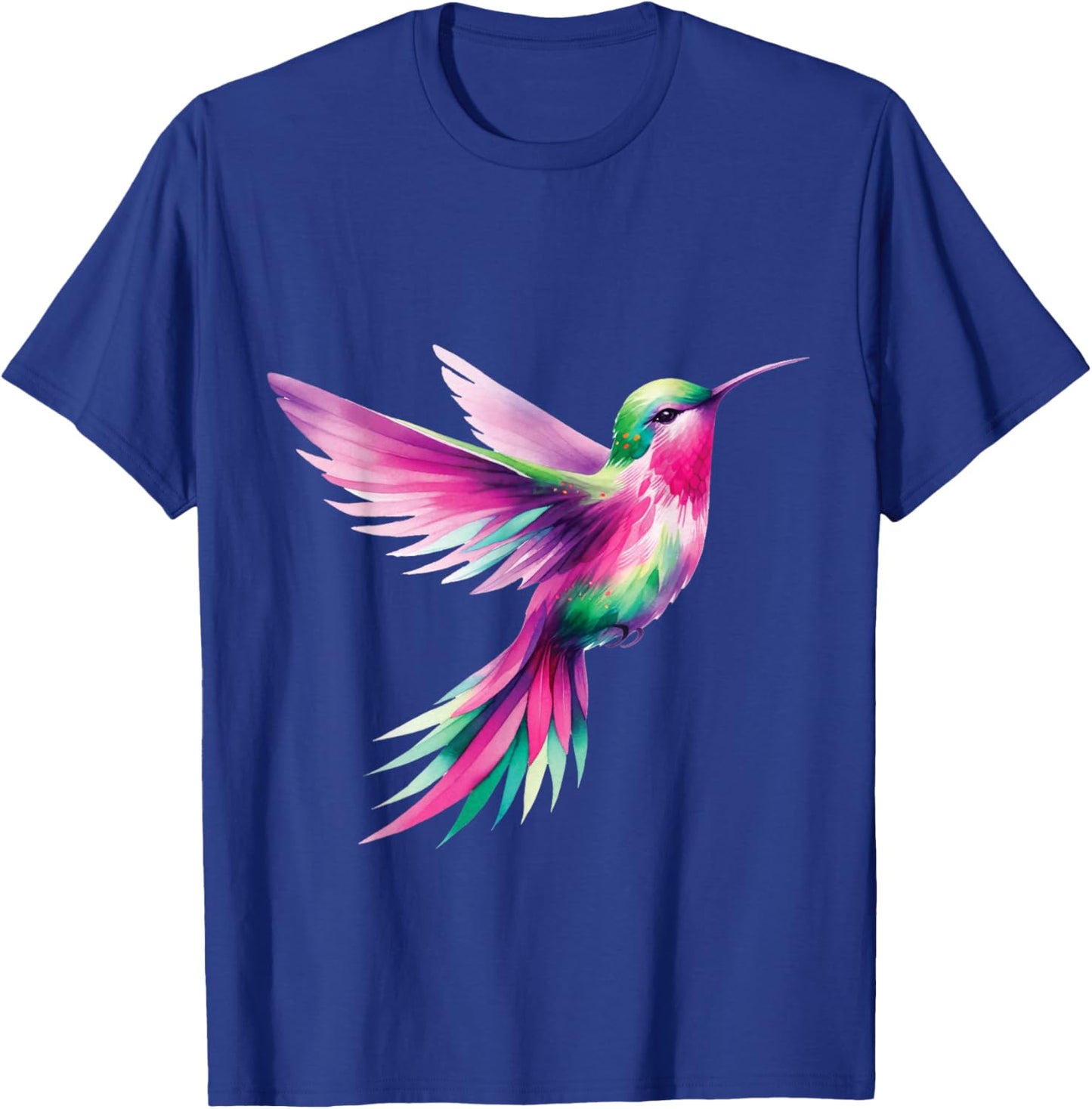 Colorful Hummingbird Lover Nature Graphic T-Shirt - T-Shirt | Royal