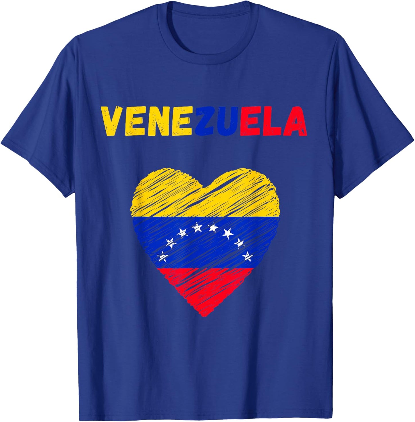 Venezuela Flag Holiday Venezuela Heart Venezuelan Flag T-Shirt - T-Shirt | Royal