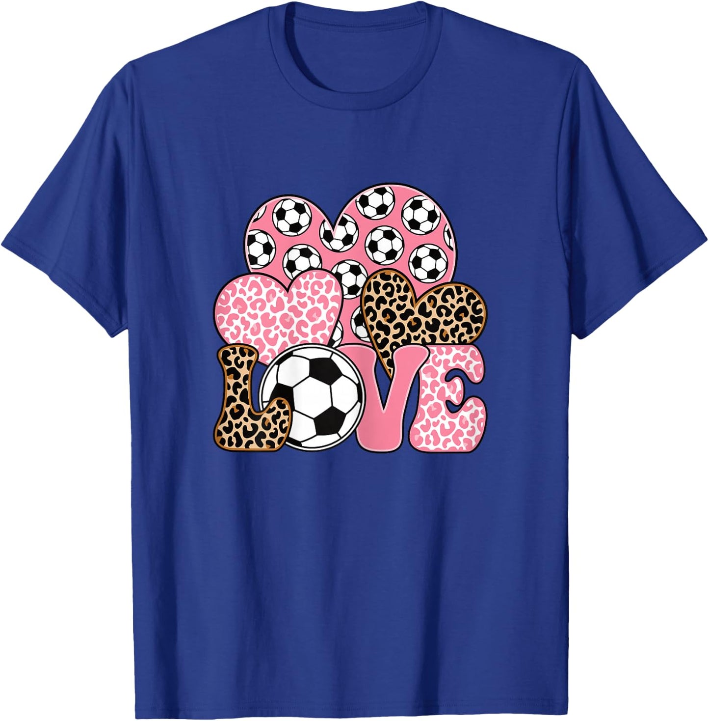 Love Soccer Cute Soccer Lover Women Girls T-Shirt - T-Shirt | Royal