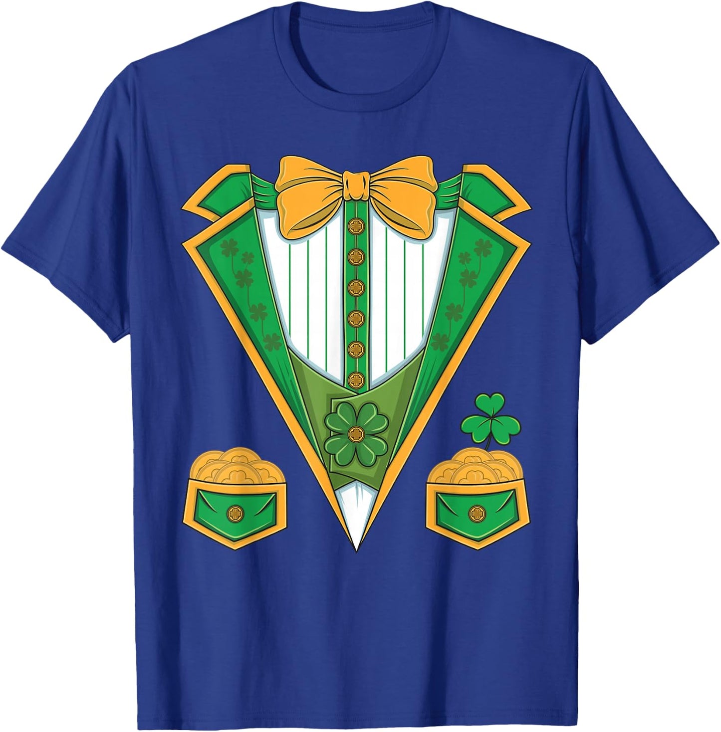 Leprechaun Costume St. Patrick's Day Tuxedo Kids Men Boys T-Shirt - T-Shirt | Royal