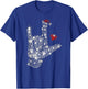 Love ASL Merry Christmas American Sign Language Xmas Santa T-Shirt - T-Shirt | Royal