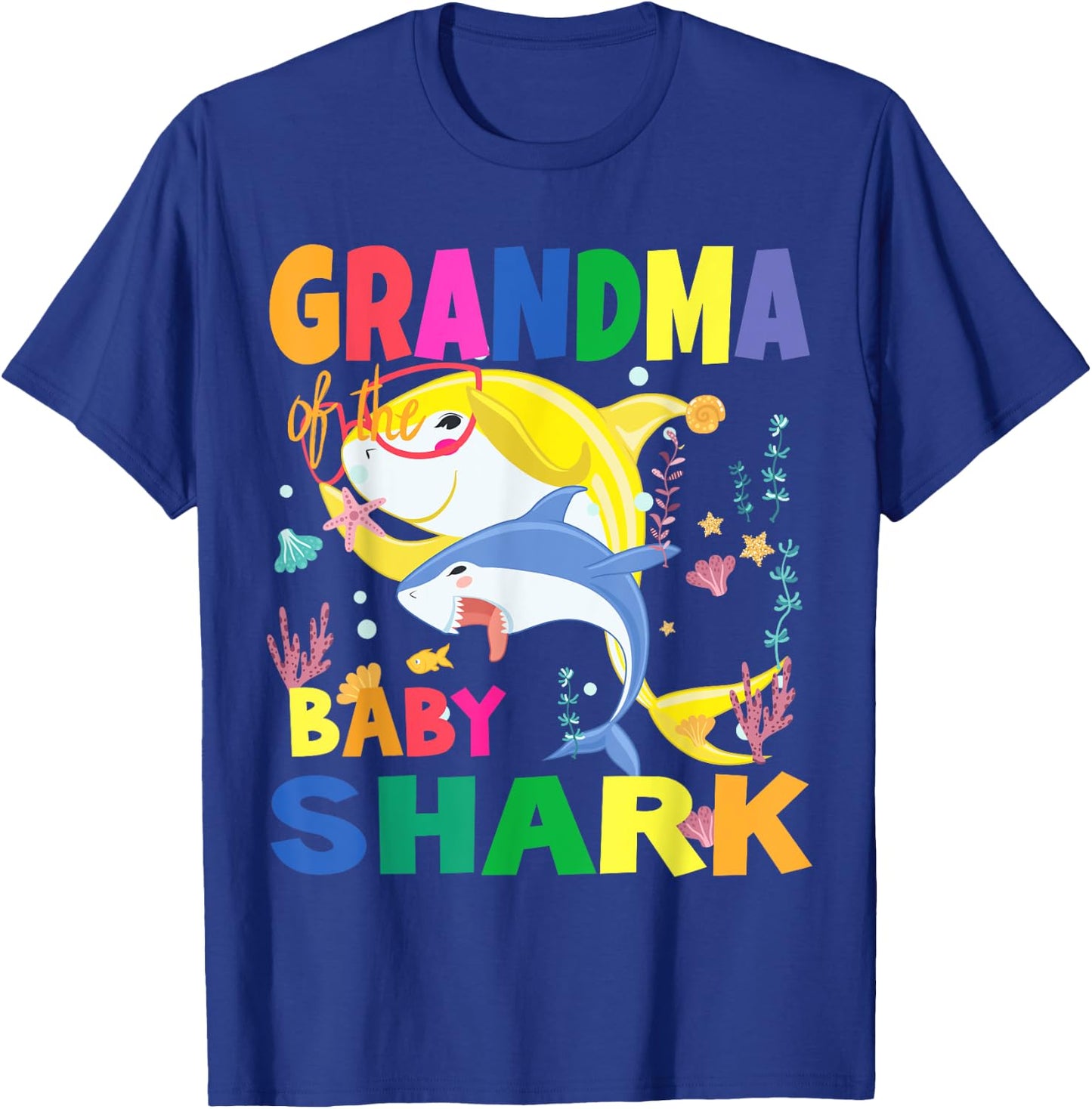 Birthday Shark Grandma of Birthday Shark birthday matching T-Shirt - T-Shirt | Royal