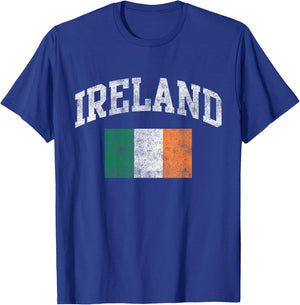 Vintage Ireland Irish Flag Green St. Patrick's Day T-Shirt - T-Shirt | Royal