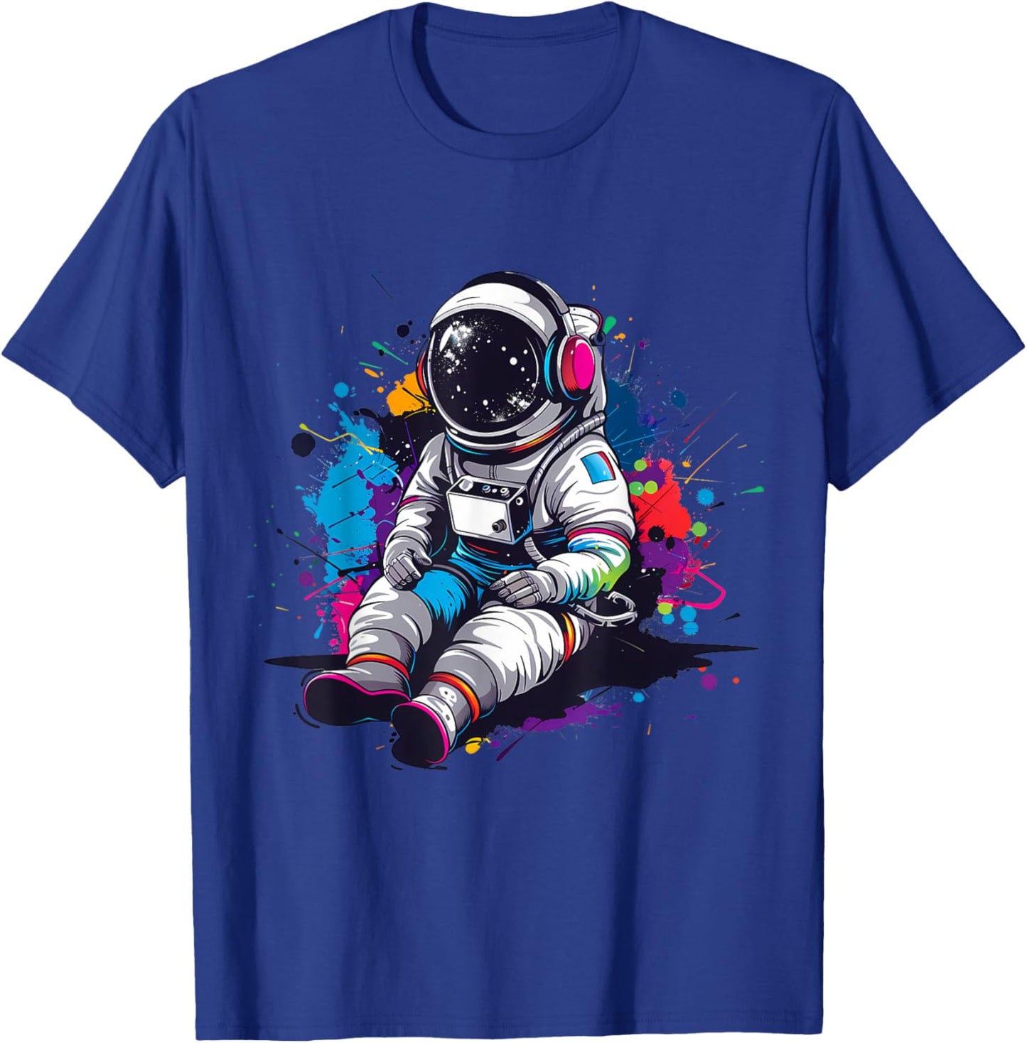 DJ Astronaut Dance Club Techno Music Headphones Beatmaker T-Shirt - T-Shirt | Royal