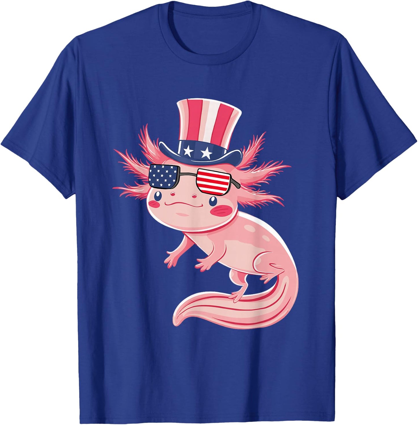 Axolotl 4th of July T-Shirt - T-Shirt | Royal
