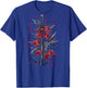 Red Spider Lily Flower Japanese Katana Sword Backprinted T-Shirt - T-Shirt | Royal