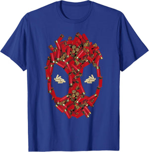 Marvel Comics Deadpool Shotgun Shell Big Face T-Shirt - T-Shirt | Royal