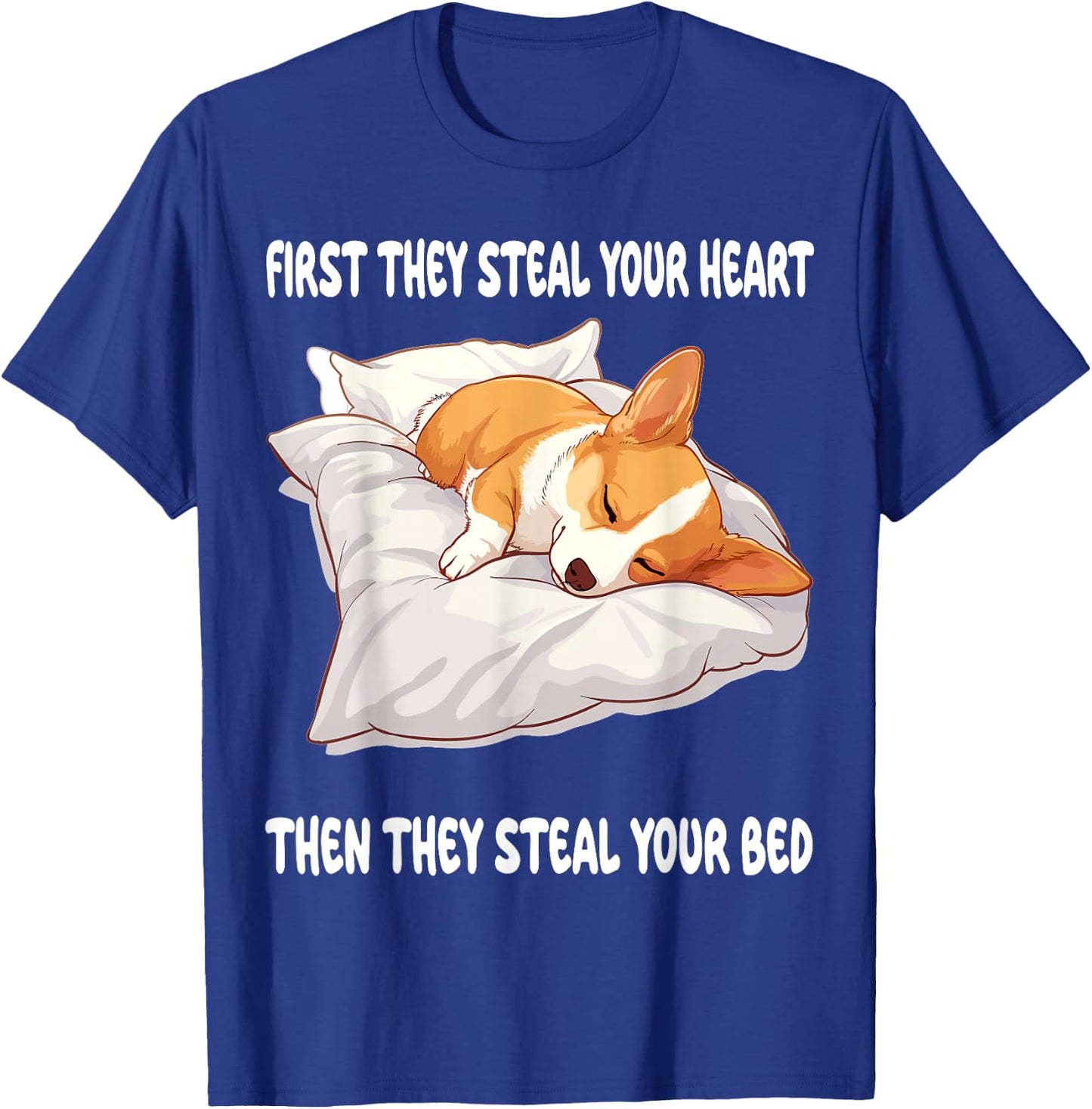 Welsh Corgi Pembroke Sleeping Pajamas Nightgown T-Shirt - T-Shirt | Royal