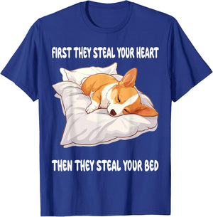 Welsh Corgi Pembroke Sleeping Pajamas Nightgown T-Shirt - T-Shirt | Royal