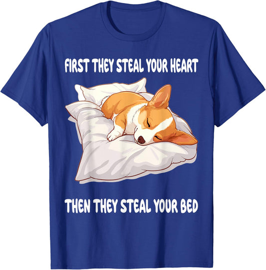 Welsh Corgi Pembroke Sleeping Pajamas Nightgown T-Shirt - T-Shirt | Royal
