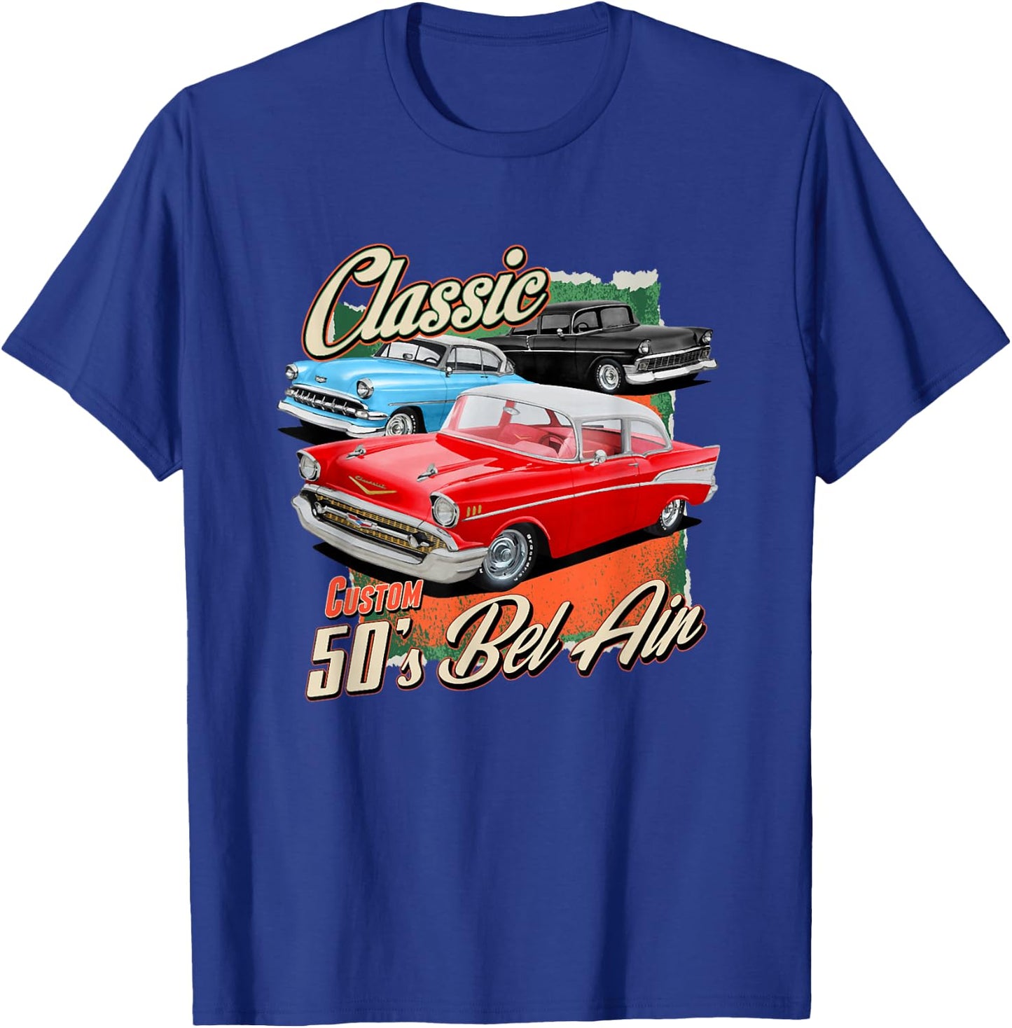 50s Bel Air Vintage Classic Car 1953 1955 1956 1957 57 55 T-Shirt - T-Shirt | Royal