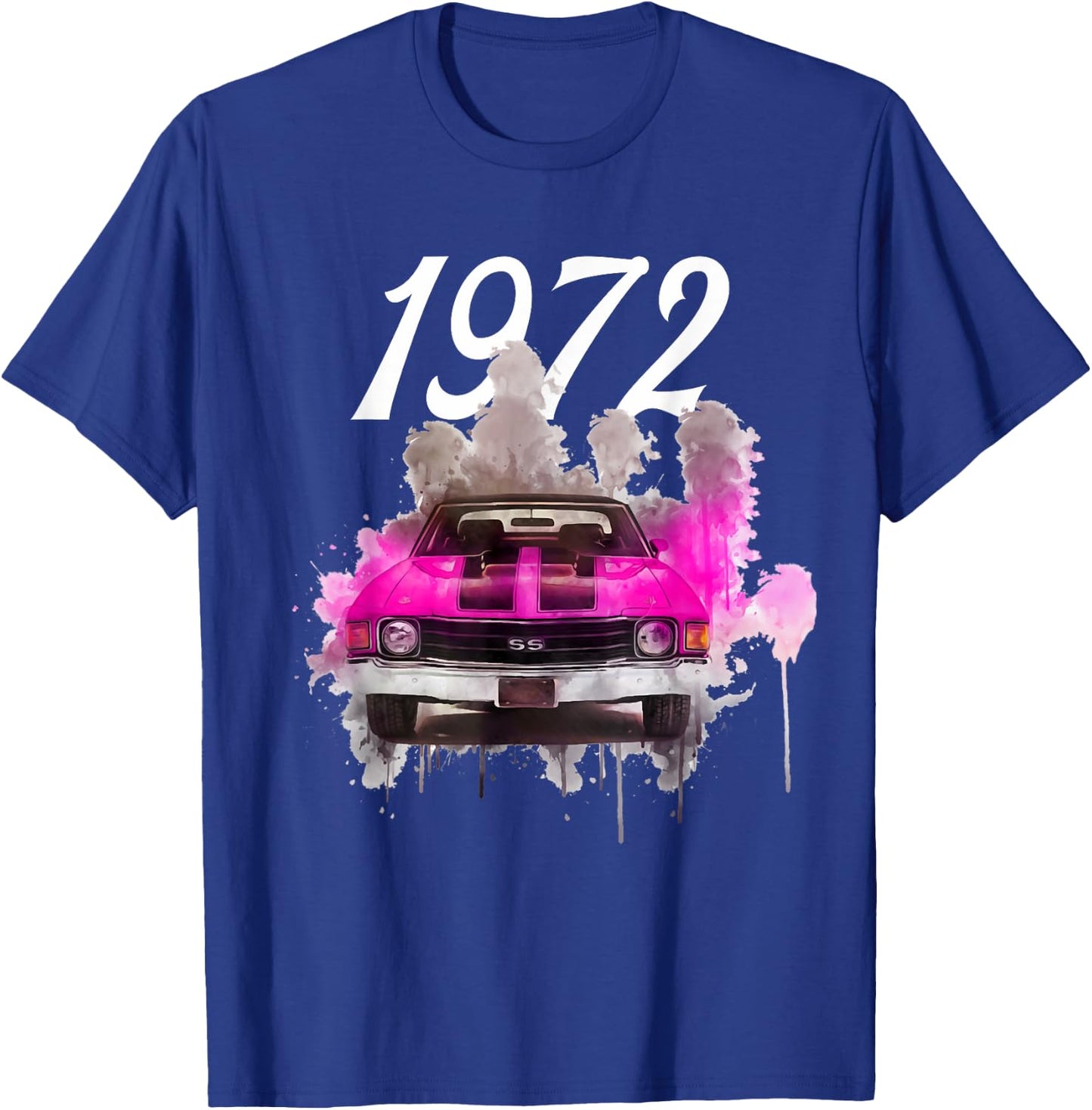 1972 72 Chevelle SS Trending Chevys Muscle Pink Car T-Shirt - T-Shirt | Royal