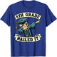 5th Grade Nailed It Graduation Dabbing Boy Class Of 2024 T-Shirt - T-Shirt | Royal