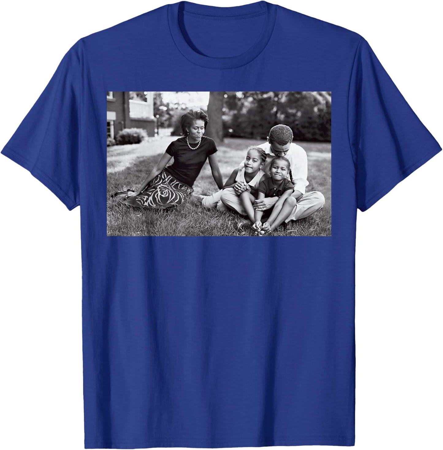 Barack Obama Young with Kids and Michelle T-Shirt - T-Shirt | Royal