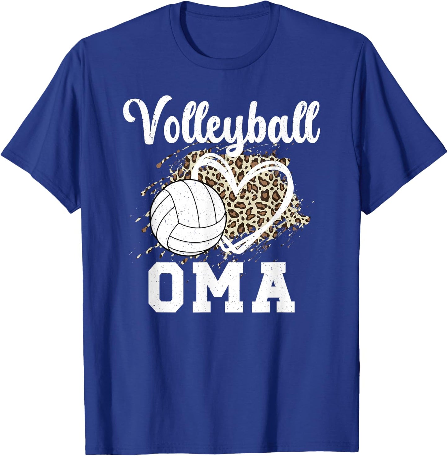 Volleyball Oma Leopard Grandma Oma Of A Volleyball Player T-Shirt - T-Shirt | Royal