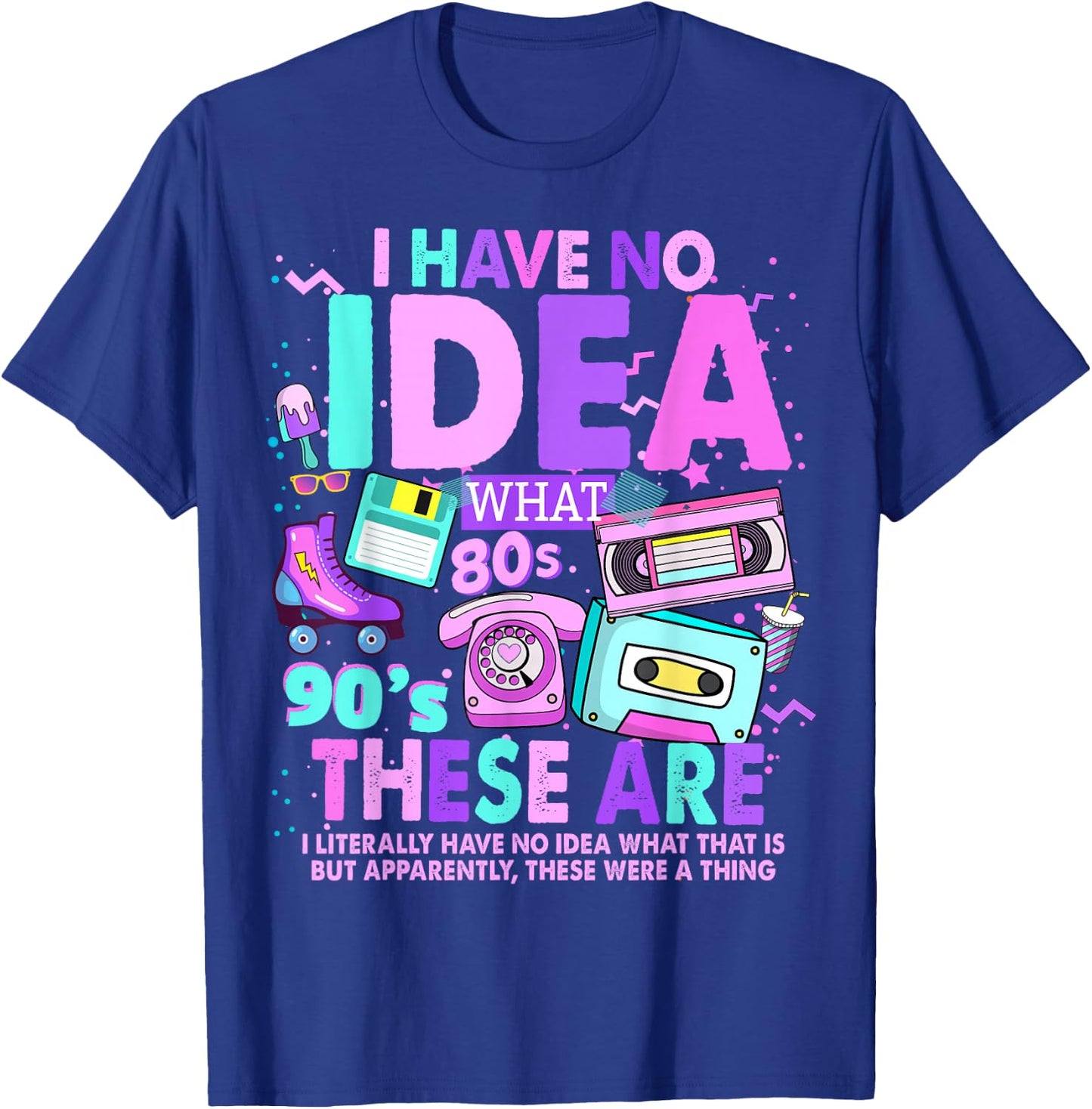 90s Theme Nostalgia Kids Idea & 90s 80s Decades Outfit Idea T-Shirt - T-Shirt | Royal