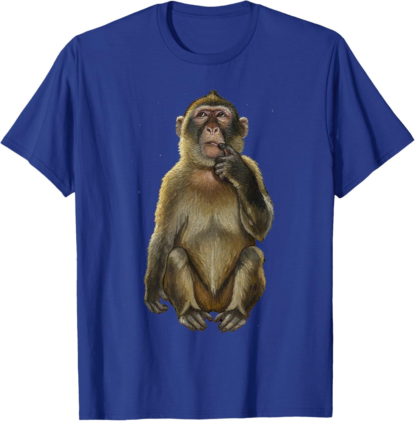 Funny Thinking Monkey Memes Brainrot T-Shirt - T-Shirt | Royal