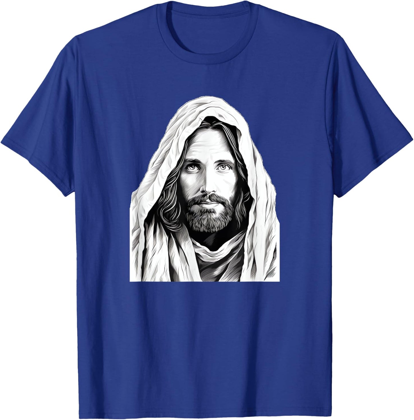 Jesus Christ Bible Sketch Face Of Jesus Funny Meme T-Shirt - T-Shirt | Royal